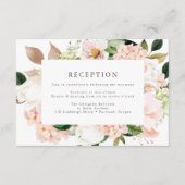 Spring Blush Bloemen Bruiloft Receptie Informatiekaartje (Voorkant)
