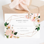 Spring Blush Bloemen Bruiloft RSVP Kaart