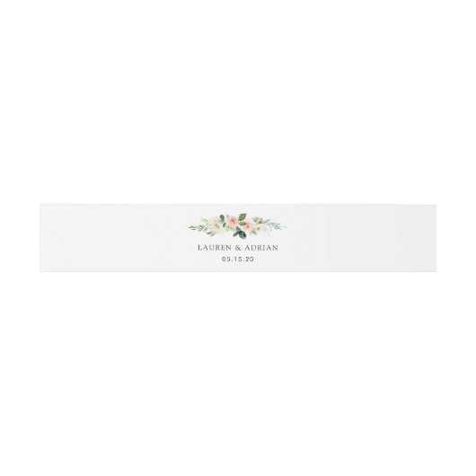 Spring Blush Bloemen Bruiloft Uitnodiging Belly Ba Uitnodigingen Wikkel (Vlak)