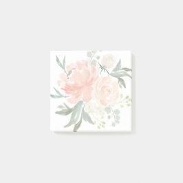 Spring Blush en Peach Waterverf Floral Post-it® Notes