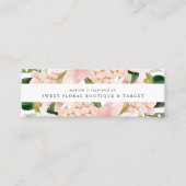 Spring Blush Floral Bridal Registry Invoegen Kaart Mini Visitekaartje (Voorkant)