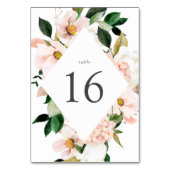 Spring Blush Floral Lijst Wedding Kaart (Voorkant)