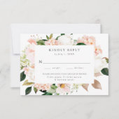 Spring Blush Floral Meal Choice RSVP-kaart RSVP Kaartje (Voorkant)