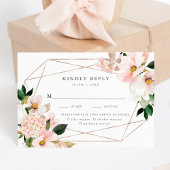 Spring Blush Floral Meal Choice RSVP-kaart RSVP Kaartje