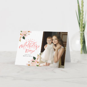 Spring Blush Floral Photo Kaart