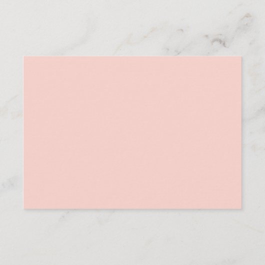 Spring Blush Floral Wedding Hotel Accommodaties Informatiekaartje (Achterkant)