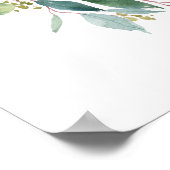 Spring Blush Floral Wreath Weddenschap Welkom Poster (Hoek)