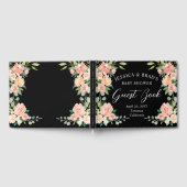 Spring Blush Peach Watercolor Floral Baby Shower Gastenboek (Volledig)