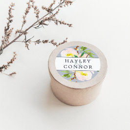 Spring Blush Personalized Wedding Ronde Sticker