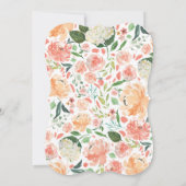 Spring Blush Perzik Waterverf Bloemen Bat Mitzvah Kaart (Achterkant)