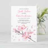 Spring Blush Roze Kersenbloesem Sakura Verjaardag Kaart (Staand voorkant)