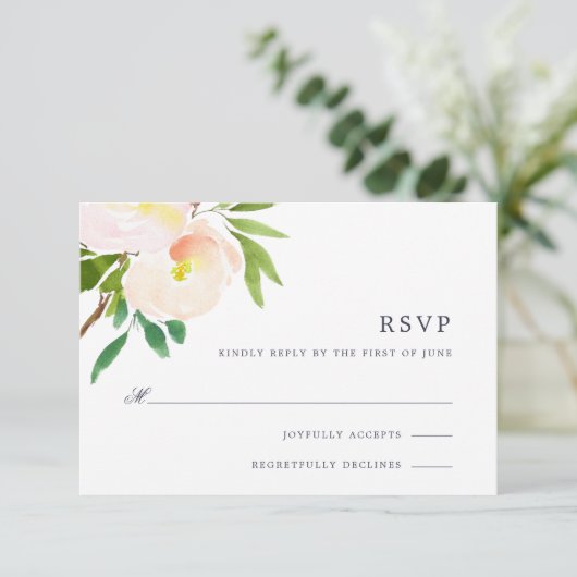 Spring Blush RSVP-kaart RSVP Kaartje (Staand voorkant)
