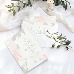 Spring Blush Sage Abstracte uitnodiging