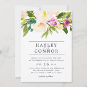 Spring Blush Waterverf Floral bruiloft uitnodiging (Voorkant)