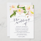 Spring Blush Waterverf Floral bruiloft uitnodiging (Voorkant)