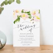 Spring Blush Waterverf Floral bruiloft uitnodiging