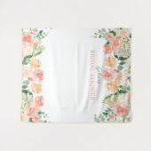 Spring Blush Waterverf Floral II Backdrop Shower Wandkleed (Voorkant (horizontaal))