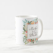 Spring Blush Waterverf Floral Moeder van de Bride Koffiemok (Voorkant rechts)