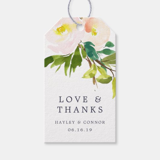 Spring Blush Wedding Bedankt Cadeaulabel (Voorkant)