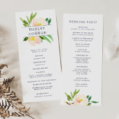 Spring Blush Wedding Ceremony Programma Programmakaart