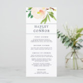 Spring Blush Wedding Menu Kaart (Staand voorkant)