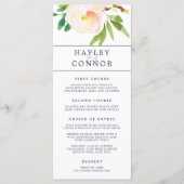 Spring Blush Wedding Menu Kaart (Voorkant)