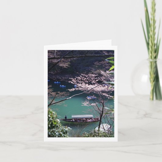 Spring Boating in Arashiyama, Kyoto, Japan Kaart (Voorkant)