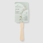 Spring boho arch greenery blush floral hand fan handwaaier (Voorkant)