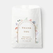 Spring Boho Arch Wildflower Bloemen Baby shower Bedankzakje (Voorkant)