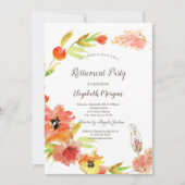 Spring Boho Bloemen Glas Pensioen Kaart (Voorkant)