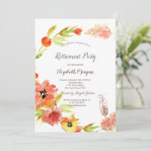 Spring Boho Bloemen Glas Pensioen Kaart (Staand voorkant)