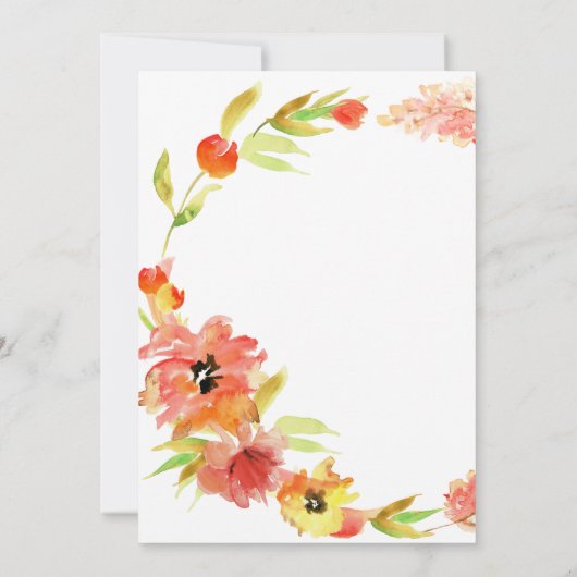 Spring Boho Bloemen Glas Pensioen Kaart (Achterkant)