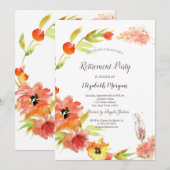 Spring Boho Bloemen Glas Pensioen Kaart (Voorkant / Achterkant)