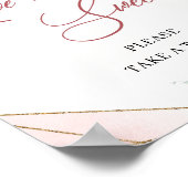 Spring boho blush gouden eucalyptus Love is zoete Poster (Hoek)