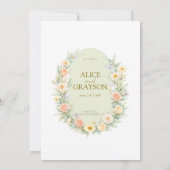 Spring Boho Colorfull Floral Watercolor Wedding Kaart (Achterkant)