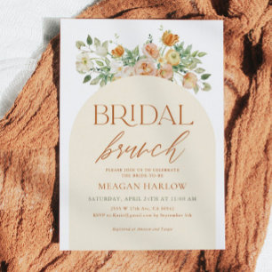 Spring Boho Floral Bridal Brunch Kaart
