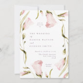 Spring Boho Flow Wildflower Framed Wedding Kaart (Voorkant)