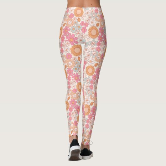 Spring Boho Flowers 1 Leggings (Achterkant)