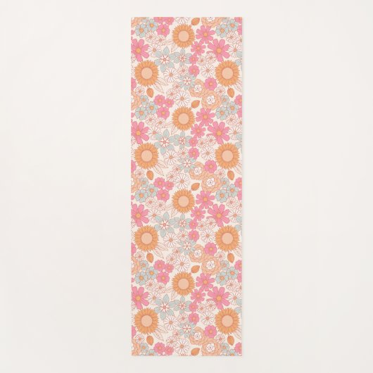 Spring Boho Flowers 1 Yogamat (Voorkant)