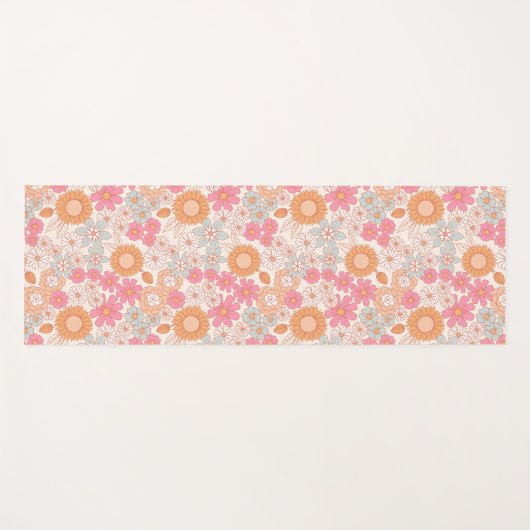 Spring Boho Flowers 1 Yogamat (Voorkant (horizontaal))