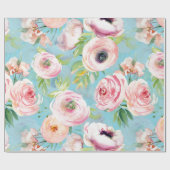 Spring Boho Hand getekende bloemkolen voor Nursery Cadeaupapier (Vlak)