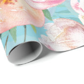 Spring Boho Hand getekende bloemkolen voor Nursery Cadeaupapier (Rol Hoek)