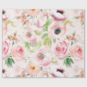 Spring Boho Hand getekende bloemkolen voor Nursery Cadeaupapier (Vlak)