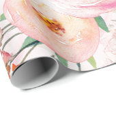 Spring Boho Hand getekende bloemkolen voor Nursery Cadeaupapier (Rol Hoek)