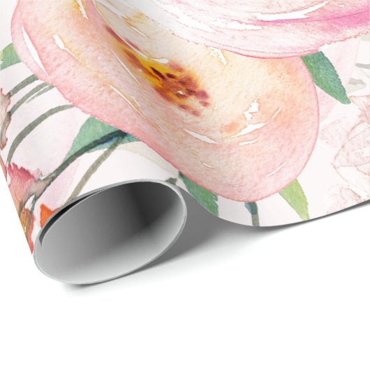 Spring Boho Hand getekende bloemkolen voor Nursery Cadeaupapier (Rol Hoek)