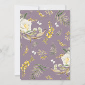 Spring Boho Micro Wildflower Pampas Wreath Wedding Kaart (Achterkant)