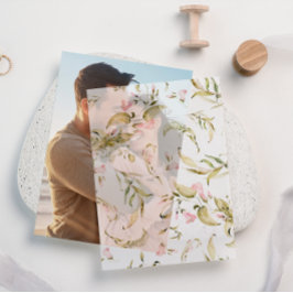 Spring Boho Wildflower Floral Wedding Overlay Vellum Uitnodigingen