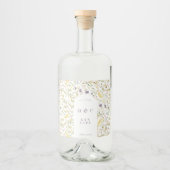Spring Boho Wildflower Pampas Gin Likeurfles Etiket (Voorkant)