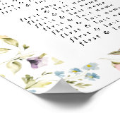 Spring Boho Wildflower Pampas Table Seating Chart Poster (Hoek)