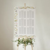 Spring Boho Wildflower Pampas Table Seating Chart Poster